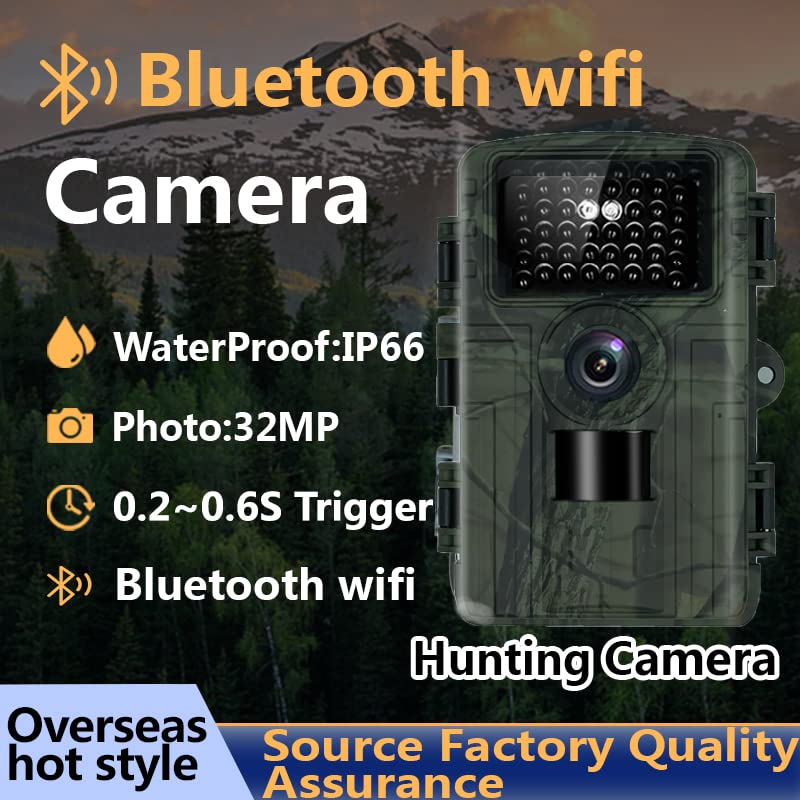 Caméra de surveillance Garvee Wildlife Camera 32MP 1080P WiFi IP66 étanche pour la chasse en extérieur avec vision nocturne (noire)