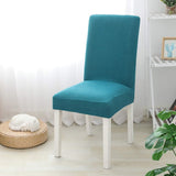 Garvee Housse de chaise élastique en polaire épaisse, protection intégrale, coloris bleu cuivré, pour salle à manger et bureau
