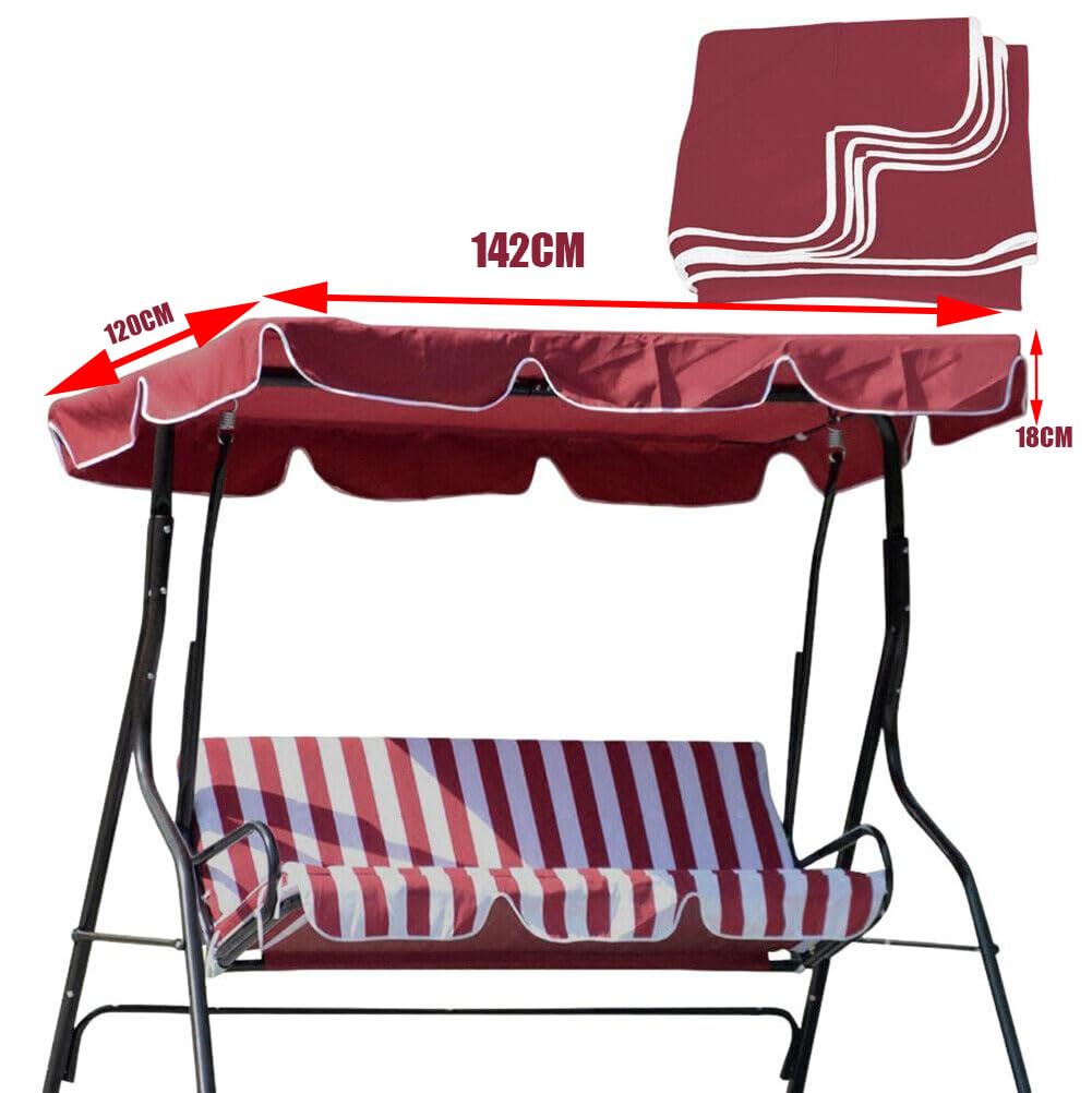 Toile de rechange Garvee pour fauteuil à bascule de jardin 2 places, imperméable, coupe-vent et résistante aux déchirures, pour hamacs de jardin, toits et vérandas, différentes tailles, grise