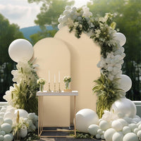 Toile de fond ronde Garvee Bruiloft Boog, 102 x 198 cm, en tissu multicolore, idéale pour studio photo, fêtes, mariages et décorations de jardin.