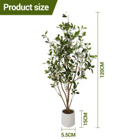 Lot de 2 arbres artificiels d'intérieur Garvee de 1,20 m, réalistes, sans entretien, durables, polyvalents et verts.