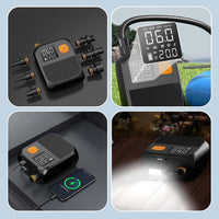 Pompe à air Garvee 80W rechargeable avec batterie et lampe LED 8000mAh pour voiture, SUP, kayak, camping et activités de plein air