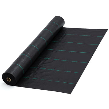 Toile de paillage Garvee 3 x 300 pi, toile paysagère robuste 3,24 oz, polypropylène, protection pour jardin, serre et plates-bandes, noir