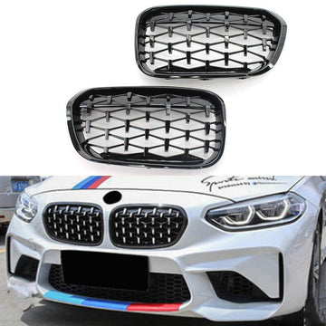 Calandre avant noire brillante Garvee Creyteg F20 compatible avec BMW Série 1 F20 F21 (2011-2014)