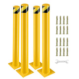Garvee borne de sécurité en acier 91 cm, bande réfléchissante jaune 11,4 cm, pour signalisation routière et parkings