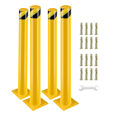 Garvee borne de sécurité en acier 91 cm, bande réfléchissante jaune 11,4 cm, pour signalisation routière et parkings
