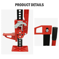 Garvee Cric agricole haute levée 122 cm en acier, capacité 3 tonnes, cric tout-terrain bleu pour 4 × 4, levage, traction et dépannage agricole