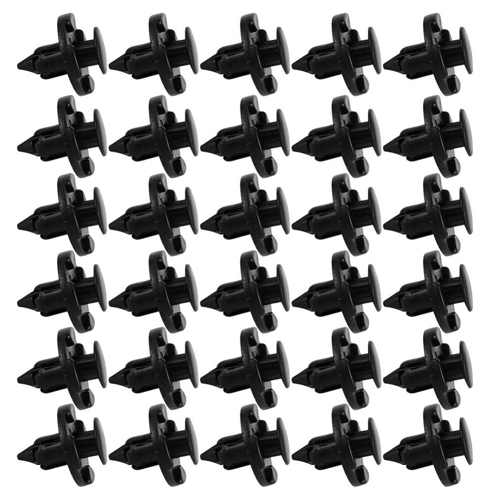 Garvee Kit de 30 clips de réparation automobile universels en plastique de 8 mm pour pare-chocs et ailes
