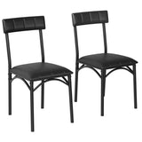 Garvee Conjunto De Comedor Compacto 3 Piezas - Mesa MDF Y Sillas Tapizadas - Acero Robusto - Cocina Y Estudio - 