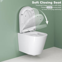 Garvee Abattant WC familial type D avec fermeture douce, Duroplast antibactérien, siège enfant intégré et déclipsage rapide pour salle de bain