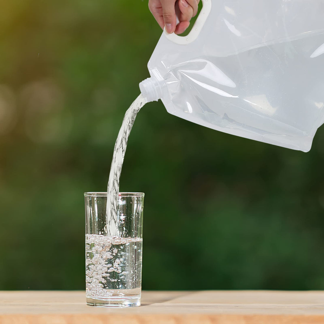 Sacs à eau d'urgence Garvee 5L, lot de 2, conteneurs d'eau portables en PE pour le camping, la randonnée et les situations d'urgence, comme sur la photo