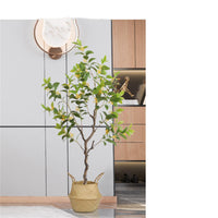 Osmanthus artificiel Garvee 1,4 m avec feuilles et fleurs réalistes, branches ajustables, matériau PU, sans entretien pour une utilisation intérieure et extérieure, vert