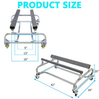 Chariot de transport pour jet ski Garvee, capacité de charge de 590 kg, bancs et freins réglables, cadre en acier galvanisé, 4 roulettes pivotantes. Pour jet skis et motomarines sur l'eau.