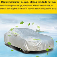 Housse de voiture Garvee, housse d'hiver toutes saisons, imperméable, protection intégrale, Passat 4,9 x 1,9 x 1,55 m, argent