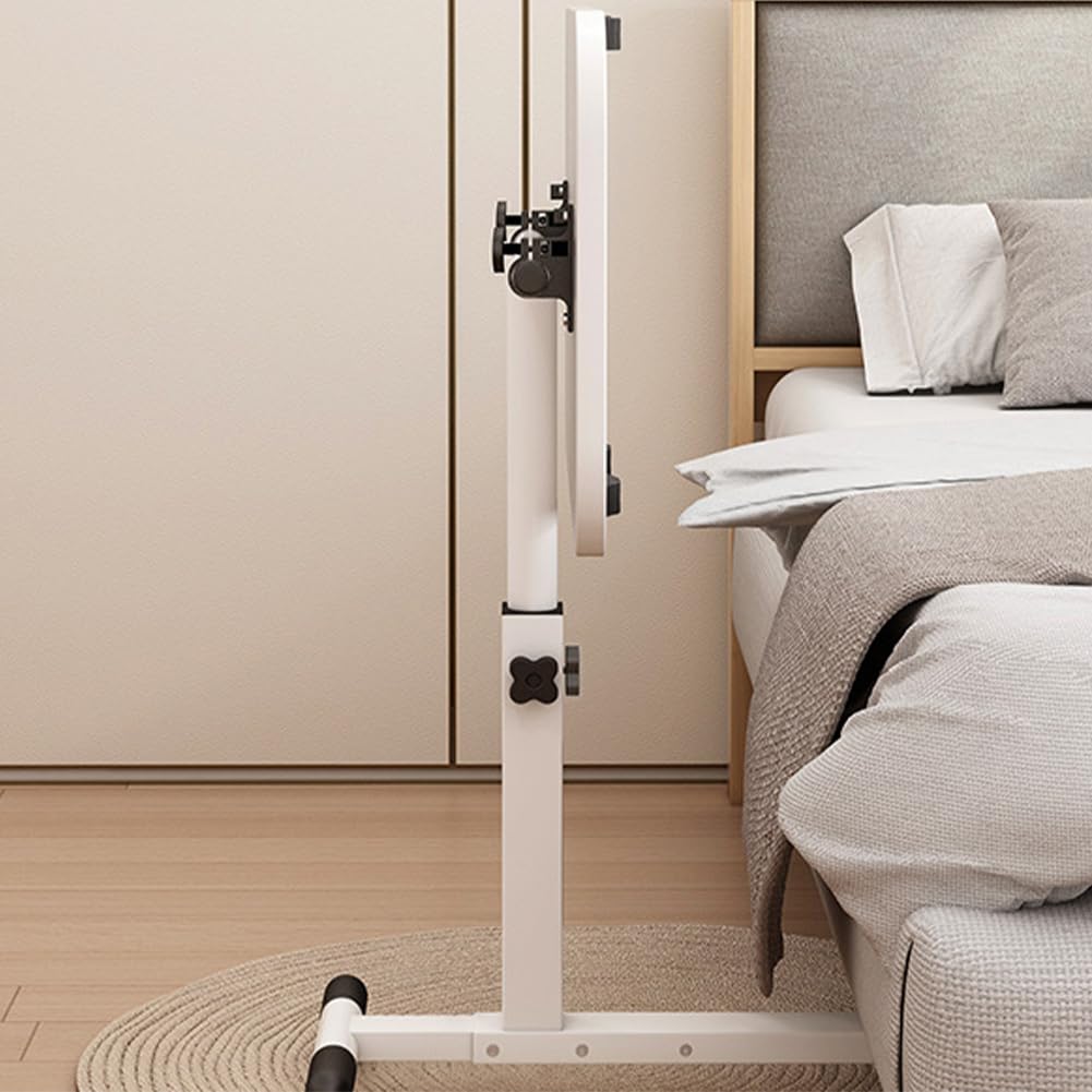 Garvee Table de lit à roulettes, réglable en hauteur, pliable, ergonomique et robuste, idéale pour le bureau et la maison