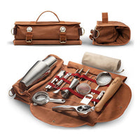 Sac de transport Garvee Bar Barman, ensemble shaker à cocktails créatif, marron, portable, pour barman et fêtes