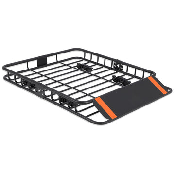 Panier de toit Garvee 117 x 91 x 13 cm en acier thermolaqué pour SUV, camions et camping-cars, capacité de charge de 90 kg