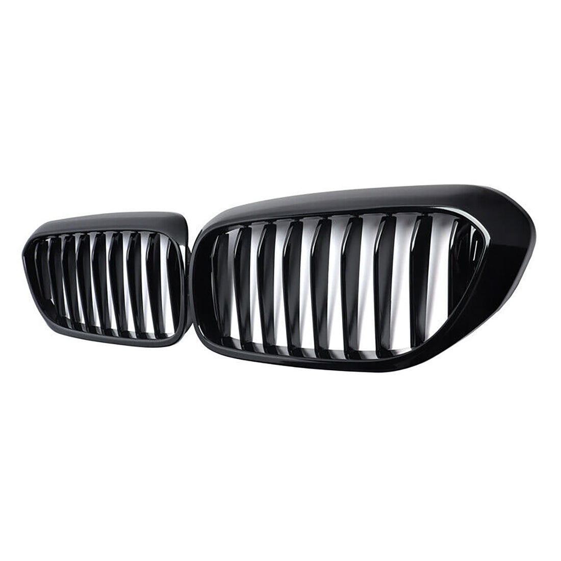 Grille de radiateur Garvee (lot de 2) pour pare-chocs avant, à lamelles simples, compatible avec BMW Série 5 G30, G31 et G38 (2017-2020), noire, robuste et facile à installer.