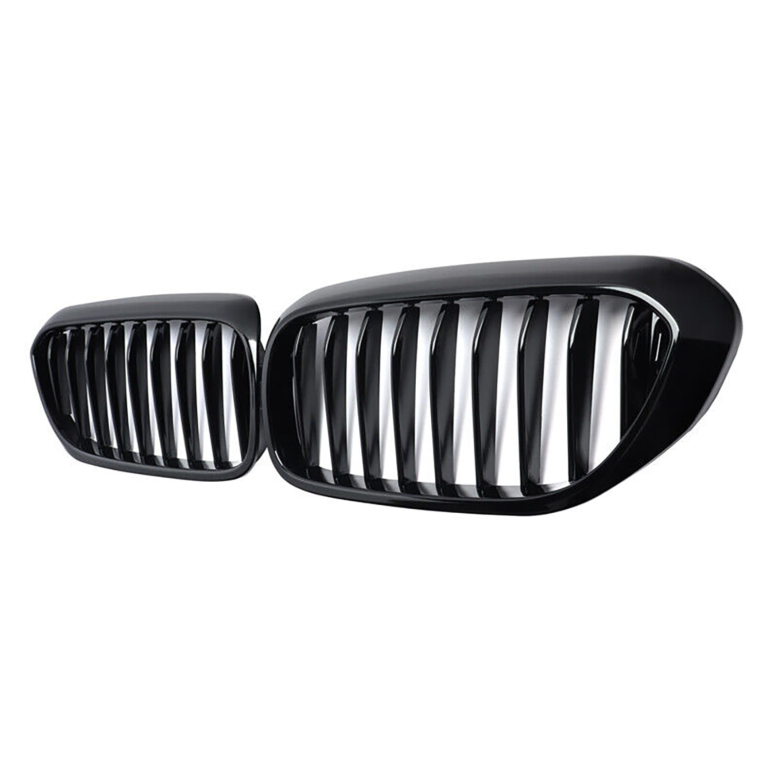 Grille de radiateur Garvee (lot de 2) pour pare-chocs avant, à lamelles simples, compatible avec BMW Série 5 G30, G31 et G38 (2017-2020), noire, robuste et facile à installer.