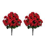 Bégonias artificiels lavande Garvee en boule de 58 cm (23 po), en polyéthylène résistant aux UV et aux intempéries, avec piquet pour le sol, pour jardin et terrasse (vert).