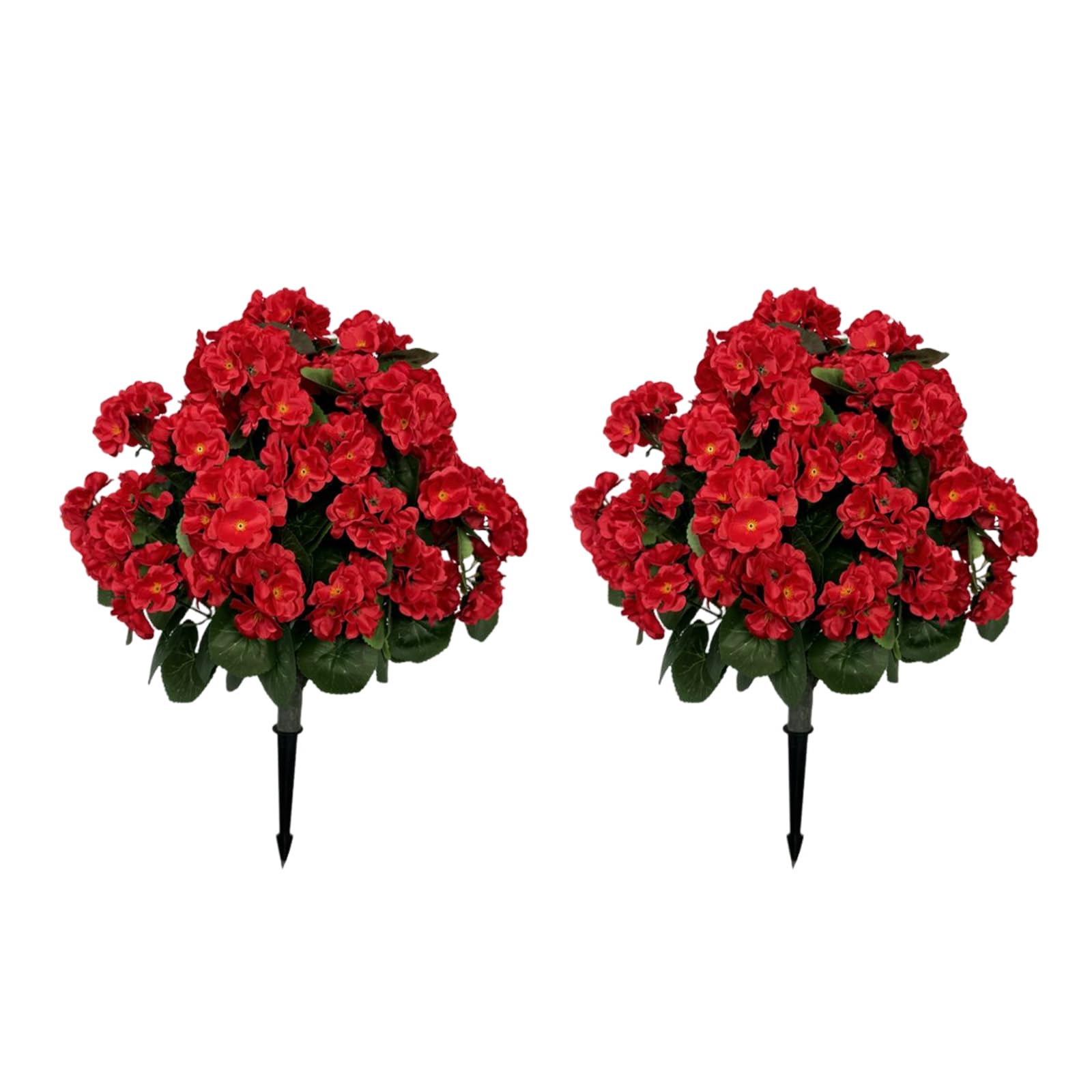 Bégonias artificiels lavande Garvee en boule de 58 cm (23 po), en polyéthylène résistant aux UV et aux intempéries, avec piquet pour le sol, pour jardin et terrasse (vert).