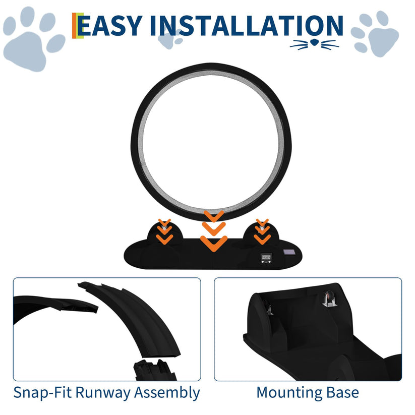 Roue pour chat transformable en cocon à griffer et espace de repos