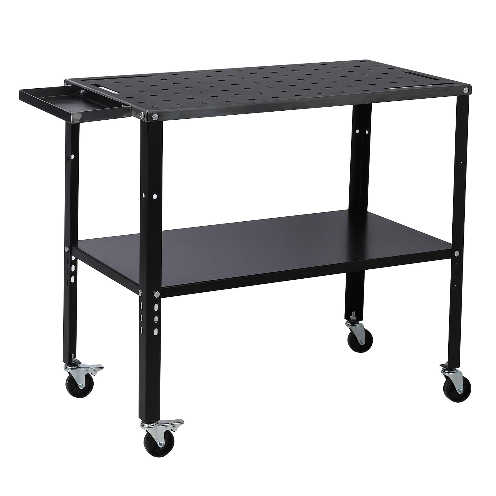 Table de soudage Garvee 91 x 48 cm en acier, capacité de charge de 544 kg, pieds réglables, pour l'industrie et le bricolage.