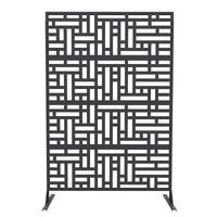 Garvee Clôture décorative en métal pour jardin, 183 cm de hauteur, antirouille, en aluminium, formes géométriques, pour cour et piscine