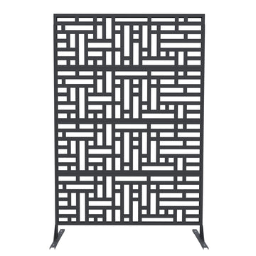 Garvee Clôture décorative en métal pour jardin, 183 cm de hauteur, antirouille, en aluminium, formes géométriques, pour cour et piscine