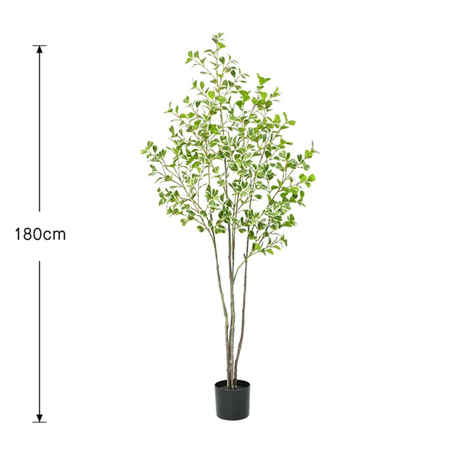 Ficus artificiel Garvee de 1,8 m avec feuilles réalistes, idéal pour le bureau et le salon. Durable, facile d'entretien et vert.