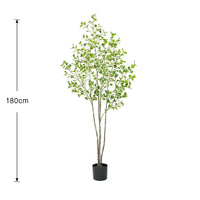 Ficus artificiel Garvee de 1,8 m avec feuilles réalistes, idéal pour le bureau et le salon. Durable, facile d'entretien et vert.