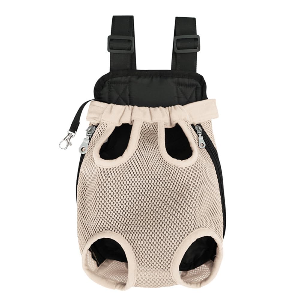 Sac à dos de transport pour chien Garvee, ajustable, en maille respirante avec fermeture auto-agrippante, idéal pour le camping, la randonnée et les voyages (noir).