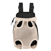 Sac à dos de transport pour chien Garvee, ajustable, en maille respirante avec fermeture auto-agrippante, idéal pour le camping, la randonnée et les voyages (noir).