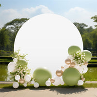 Garvee Housse d’arche ronde unie, diamètre 2 m, blanc, pour décoration de mariage et anniversaire, blanc
