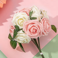 Roses artificielles Garvee, lot de 25, fleurs en mousse, roses, pour décorations de mariage à faire soi-même, couleurs éclatantes, durables et polyvalentes