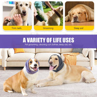 Cache-oreilles souples Garvee pour chien avec réduction du bruit et bandeau apaisant pour animaux de compagnie, gris foncé