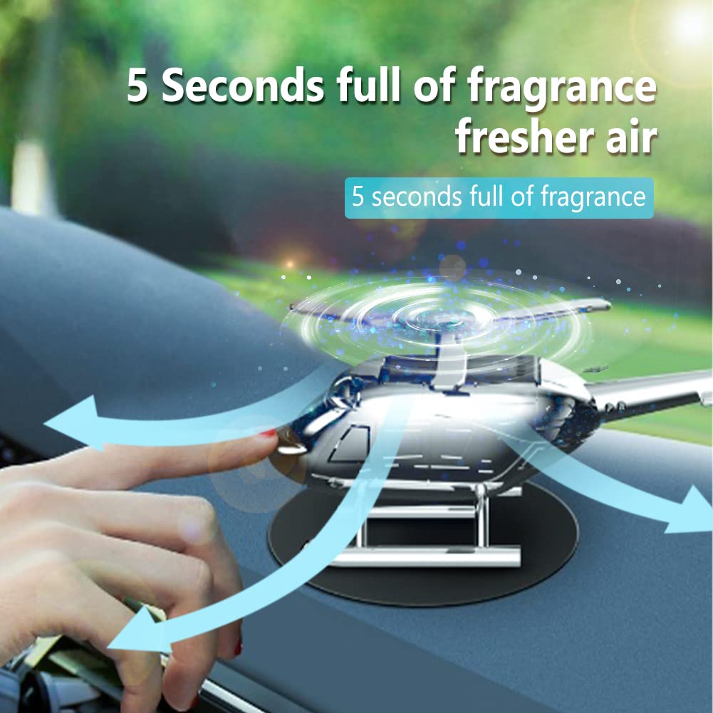 Garvee Désodorisant pour voiture, avion, solaire, rotatif, en plastique, décoration créative, cadeau pour bureau ou maison