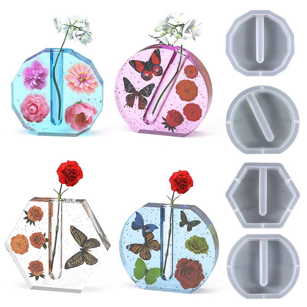 Garvee Molde Para Jarrón De Resina Mit Reprüfungröhren  Hydrokultur Dekoration Robuste Vielseitig  Computer & Blumen