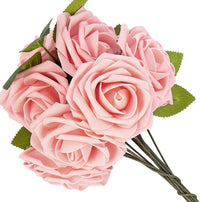 Roses artificielles Garvee, lot de 25, fleurs en mousse, roses, pour décorations de mariage à faire soi-même, couleurs éclatantes, durables et polyvalentes