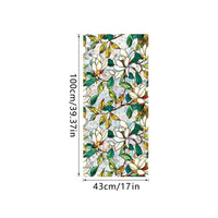 Film adhésif statique Garvee pour fenêtres, motif végétal, gravure 3D, protection solaire, électrostatique, réutilisable, 45 x 100 cm, salon et cuisine