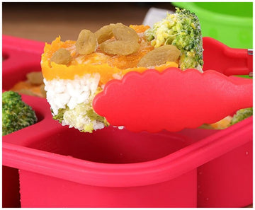 Boîtes de congélation en silicone Garvee avec couvercles, 4 cubes, sans BPA, empilables, bleues, pour le congélateur et la cuisine, gain de place