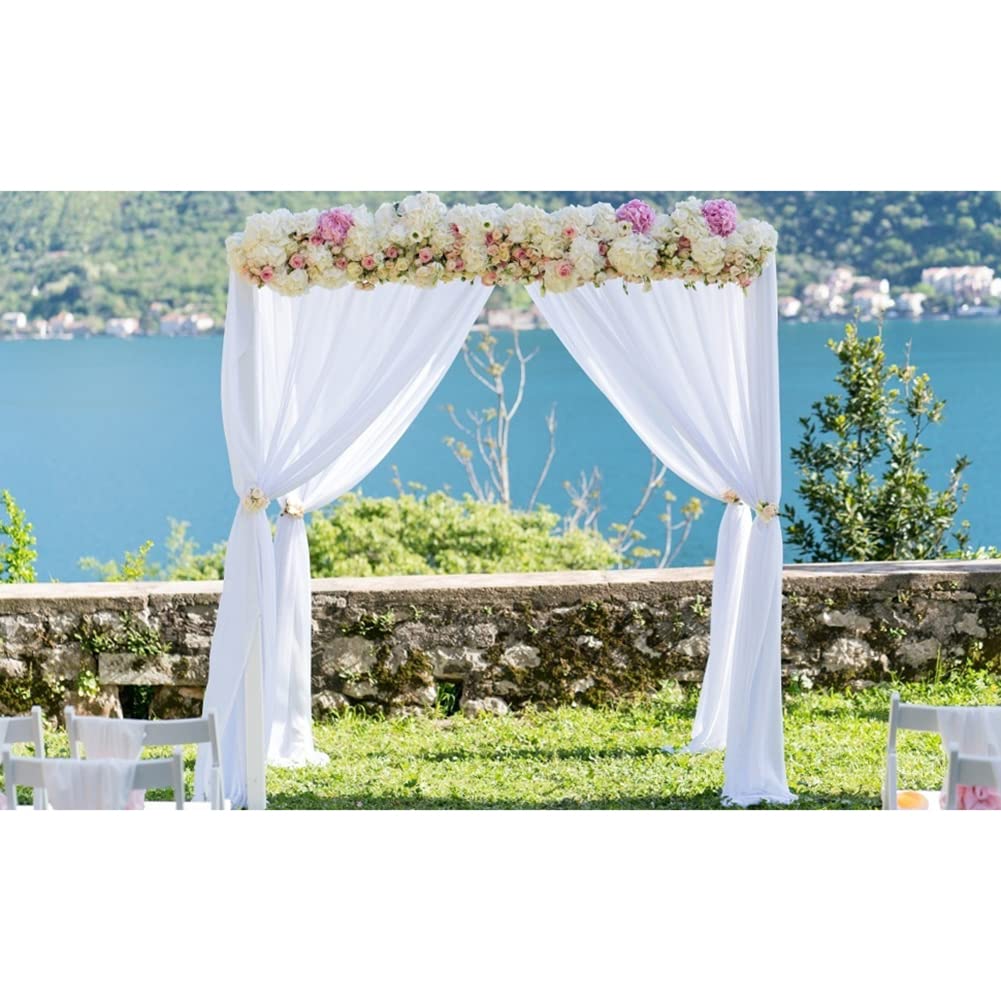 Tissu Garvee pour arche de mariage, drapé en mousseline extensible pour cérémonie et fête, 60 x 550 cm, élégant, brillant et doux.