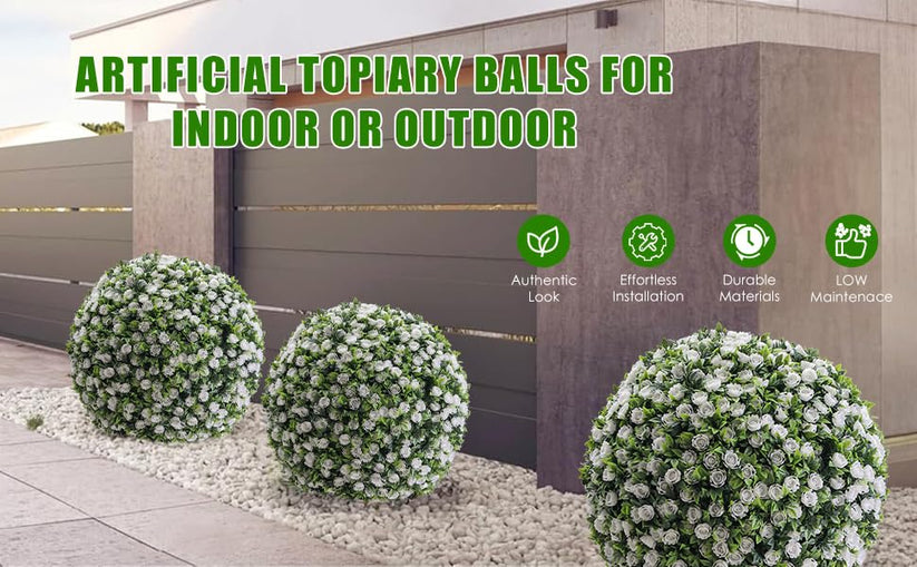 Boules de buis artificielles Garvee – vue d'ensemble
