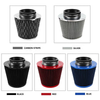 GARVEE Filtre à air froid conique universel de 7,6 cm (3 pouces) à haut débit, lavable et sec, pièce de rechange pour voiture, couleur aléatoire