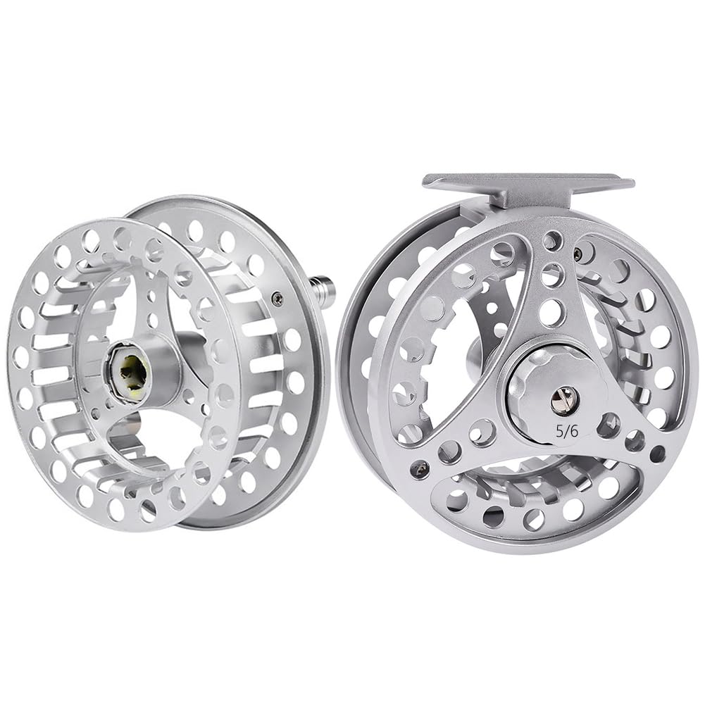 Moulinet de pêche à la mouche Garvee 2+1BB en aluminium CNC, fonctionnement fluide et précis, pour la truite, le brochet et la carpe, couleur argent.