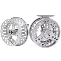 Moulinet de pêche à la mouche Garvee 2+1BB en aluminium CNC, fonctionnement fluide et précis, pour la truite, le brochet et la carpe, couleur argent.