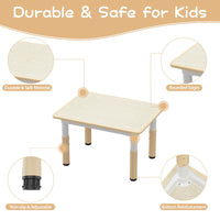Table enfant Garvee réglable en hauteur avec 4 chaises, idéale pour les salles de classe, les jardins d'enfants et les maisons. Hauteur réglable de 48 à 60 cm. Motif graffiti.