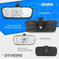 Rétroviseur central convexe Garvee UTV compatible avec Polaris Ranger 500/570/900/1000 (2017-2022), noir, rétroviseur universel pour la navigation de plaisance et les bateaux.
