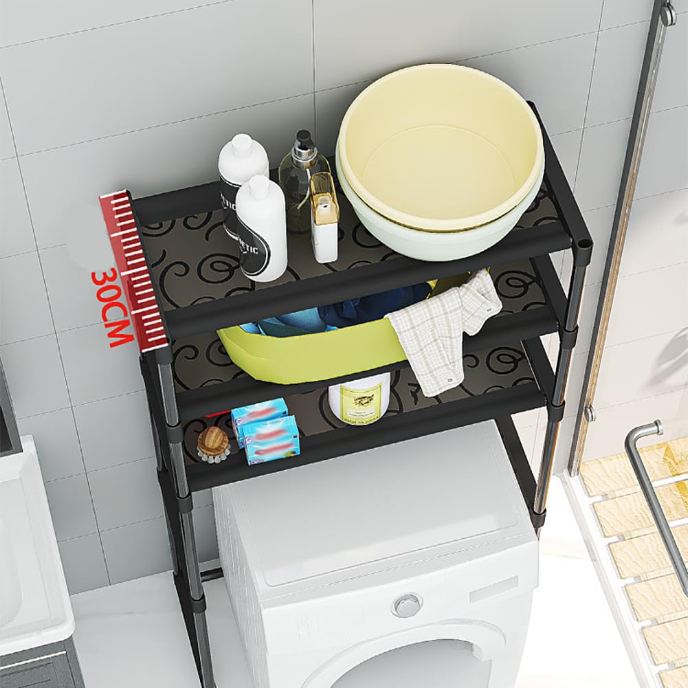 Étagère de salle de bain à 3 niveaux Garvee, à placer au-dessus des toilettes, en acier inoxydable, compacte, blanche, pour salle de bain et balcon.
