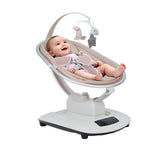 Garvee balancelle pour bébé Électrique avec mouvement 5D, arche de jeu Montessori, silicone souple, Inclinable Adaptatif, 74,5 × 50 × 50 cm, Blanc - Khaki